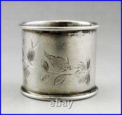 Art Nouveau ancien rond de serviette en argent russe poinçon 84 Silver Russia Art Nouveau ancien rond de serviette en argent russe poinçon 84 Silver Russia