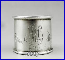Art Nouveau ancien rond de serviette en argent russe poinçon 84 Silver Russia Art Nouveau ancien rond de serviette en argent russe poinçon 84 Silver Russia