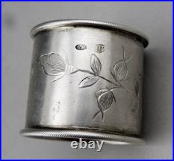 Art Nouveau ancien rond de serviette en argent russe poinçon 84 Silver Russia Art Nouveau ancien rond de serviette en argent russe poinçon 84 Silver Russia