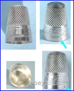 Art Nouveau nécessaire de couture en ARGENT ancien Ciseaux écrin coudre etui
