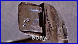Art nouveau bracelet argent jonc sculpté bijoux ancien bracelet or