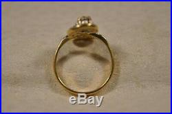 Bague Ancien Or Massif 18k Diamants Art Nouveau Antique Sold Gold Diamonds Ring