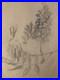 Beau-Dessin-1900-Crayon-Fleur-Fleurs-Branche-Plante-Art-Nouveau-Herbier-Ancien-01-go
