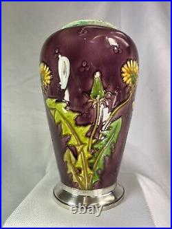 Beau ancien vase en céramique signé Sèvres art nouveau