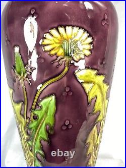 Beau ancien vase en céramique signé Sèvres art nouveau