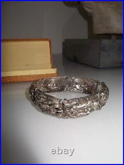 Bijou ancien art nouveau bracelet en argent