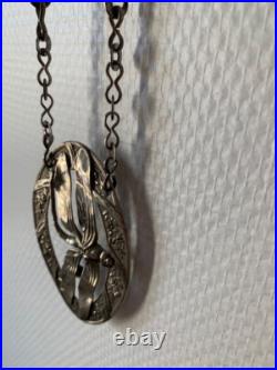Bijou ancien, ceinture metal argenté Art Nouveau, libellule Bijou ancien, ceinture metal argenté Art Nouveau, libellule