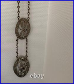Bijou ancien, ceinture metal argenté Art Nouveau, libellule Bijou ancien, ceinture metal argenté Art Nouveau, libellule
