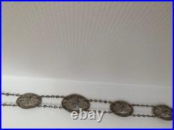 Bijou ancien, ceinture metal argenté Art Nouveau, libellule Bijou ancien, ceinture metal argenté Art Nouveau, libellule