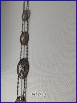 Bijou ancien, ceinture metal argenté Art Nouveau, libellule Bijou ancien, ceinture metal argenté Art Nouveau, libellule