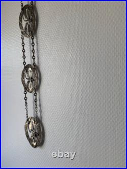Bijou ancien, ceinture metal argenté Art Nouveau, libellule Bijou ancien, ceinture metal argenté Art Nouveau, libellule