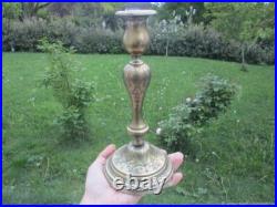 Bougeoir Ancien Bronze fleurs Art nouveau Bougeoir Ancien Bronze fleurs Art nouveau