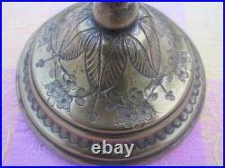 Bougeoir Ancien Bronze fleurs Art nouveau Bougeoir Ancien Bronze fleurs Art nouveau