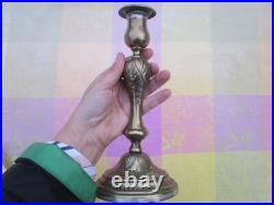 Bougeoir Ancien Bronze fleurs Art nouveau Bougeoir Ancien Bronze fleurs Art nouveau