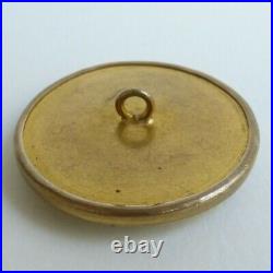 Bouton ancien Nacre & métal Art Nouveau 1900 35 mm Shell button