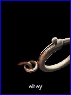 Bracelet ancien argent émaillé fleurs Art Nouveau 1900