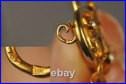 Broche Collier Ancien Art Nouveau Or Massif 18k Antique Solid Gold Brooch Neckla