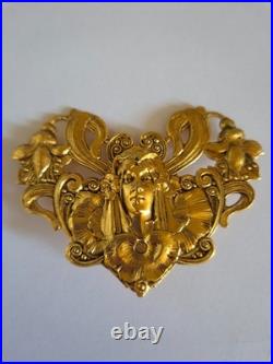 Broche ancienne Art Nouveau signée Marie Puisais