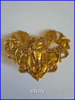 Broche ancienne Art Nouveau signée Marie Puisais