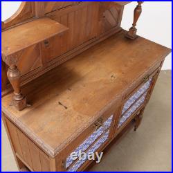 Buffet Art Nouveau Ancien Chêne 2 Tiroirs Italie XXe Siècle Original