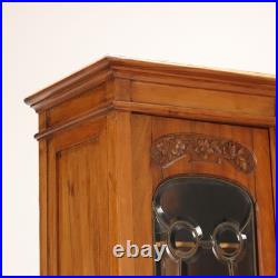 Buffet Art Nouveau Ancien Merisier Gravé Italie XIXe Siècle Original Buffet Art Nouveau Ancien Merisier Gravé Italie XIXe Siècle Original
