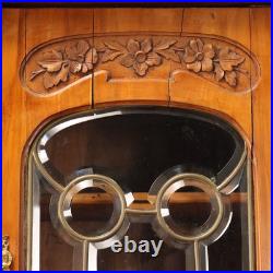 Buffet Art Nouveau Ancien Merisier Gravé Italie XIXe Siècle Original Buffet Art Nouveau Ancien Merisier Gravé Italie XIXe Siècle Original