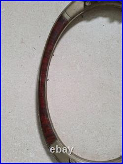 Cadre ancien art nouveau Art Deco Ovale. Cadres Photo En Bois Et Argent Sculpté