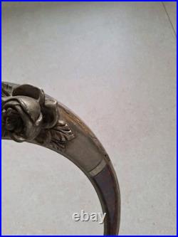 Cadre ancien art nouveau Art Deco Ovale. Cadres Photo En Bois Et Argent Sculpté