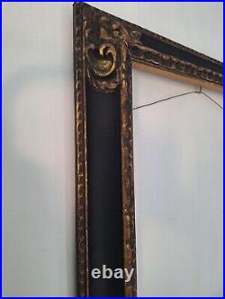 Cadre ancien bois sculpté Art Deco Art Nouveau Large Antique Picture Frame, wood