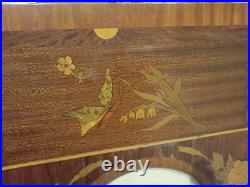 Cadre photo ancien Art Nouveau Marqueterie Florale Et Végétale