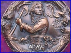Cendrier ancien Napoléon Bronze Art Nouveau Cendrier ancien Napoléon Bronze Art Nouveau