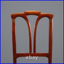 Chaises Art Nouveau Anciennes Tissu Rembourrage XXe Siècle Originales