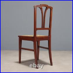 Chaises Art Nouveau Anciennes Tissu Rembourrage XXe Siècle Originales