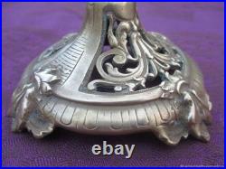 Chandelier Ancien Ajoure Lions Bronze Art Nouveau France