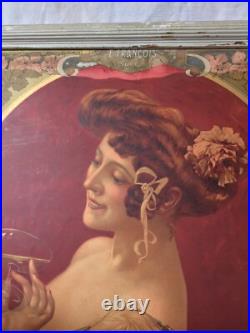 Chromo Publicité Ancien 1900 Champagne Leon Chandon Femme Art Nouveau Dlg Mucha Chromo Publicité Ancien 1900 Champagne Leon Chandon Femme Art Nouveau Dlg Mucha