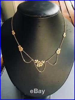 Collier ancien draperie esclavage / antique Art Nouveau necklace
