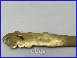 Coupe Papier Bronze Ancien Art Nouveau Signe Tochudia