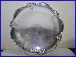 Coupe pied ancienne argent massif poinçon 800 orfèvre plat creux silver 453 gm