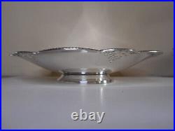 Coupe pied ancienne argent massif poinçon 800 orfèvre plat creux silver 453 gm