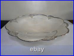 Coupe pied ancienne argent massif poinçon 800 orfèvre plat creux silver 453 gm