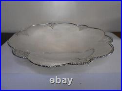 Coupe pied ancienne argent massif poinçon 800 orfèvre plat creux silver 453 gm