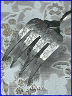 Couverts à Poisson Ancien Manche en argent 800 Poinçon Minerve Art Nouveau Couverts à Poisson Ancien Manche en argent 800 Poinçon Minerve Art Nouveau