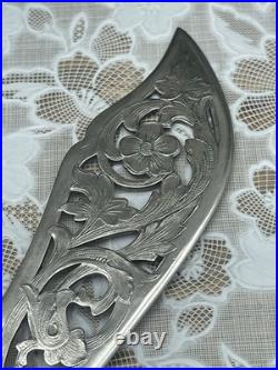Couverts à Poisson Ancien Manche en argent 800 Poinçon Minerve Art Nouveau Couverts à Poisson Ancien Manche en argent 800 Poinçon Minerve Art Nouveau