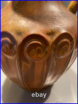 Denbac, carafe en céramique ancienne et mugs Art Nouveau, vers 1900