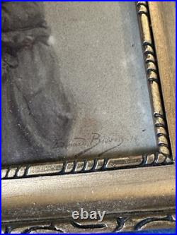 ÉDOUARD BISSON 1856-1945 / Ancien Tableau Aquarelle Art Nouveau Peintre Côté