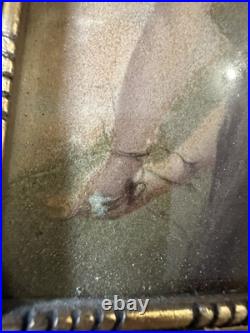 ÉDOUARD BISSON 1856-1945 / Ancien Tableau Aquarelle Art Nouveau Peintre Côté