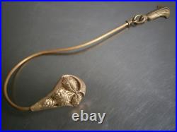 Ensemble 4 Embrasses rideaux Art Nouveau Bronze doré 1900 décor Végétal Ancien