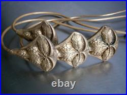 Ensemble 4 Embrasses rideaux Art Nouveau Bronze doré 1900 décor Végétal Ancien