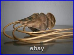 Ensemble 4 Embrasses rideaux Art Nouveau Bronze doré 1900 décor Végétal Ancien