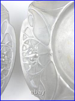 Époque art nouveau, plateaux en Étain Ancien, signés et numérotés, rare, les 2